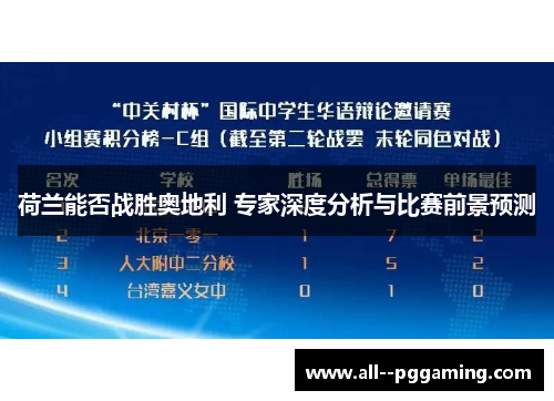 荷兰能否战胜奥地利 专家深度分析与比赛前景预测